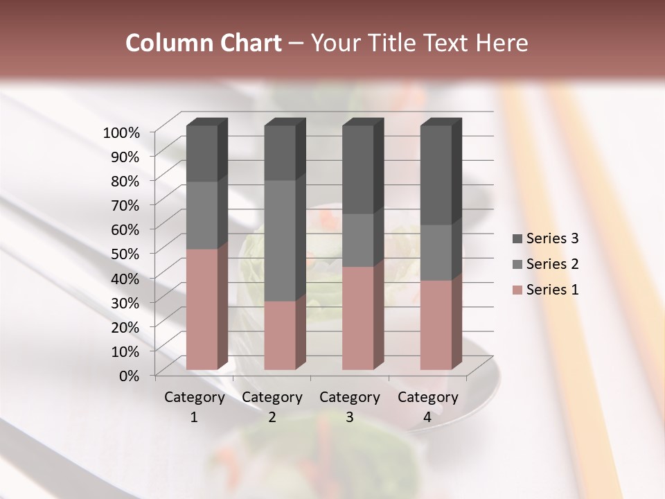 A Row Of Sushi On A Table With Chopsticks PowerPoint Template