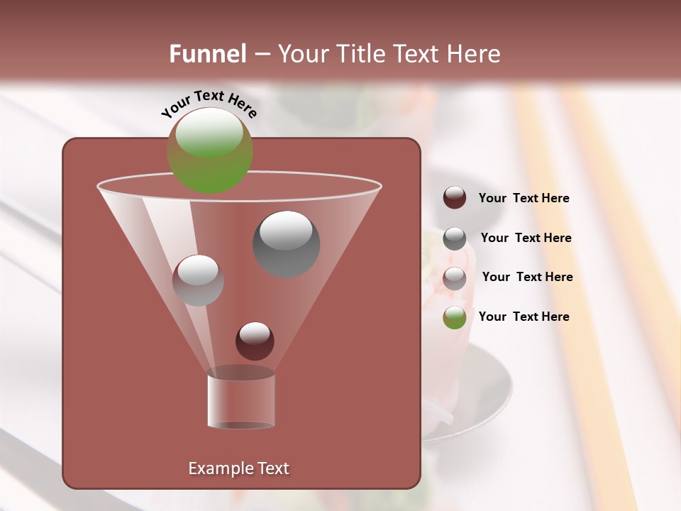 A Row Of Sushi On A Table With Chopsticks PowerPoint Template