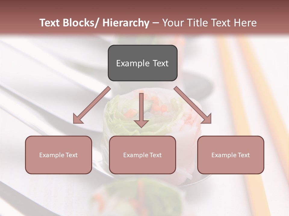 A Row Of Sushi On A Table With Chopsticks PowerPoint Template