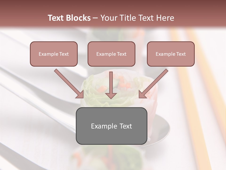 A Row Of Sushi On A Table With Chopsticks PowerPoint Template