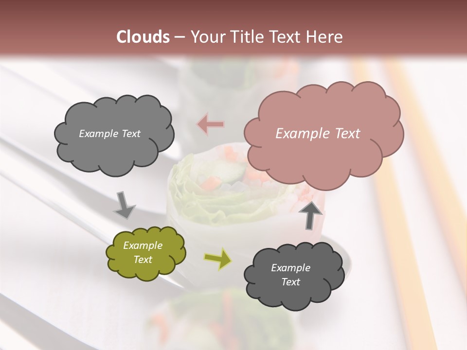 A Row Of Sushi On A Table With Chopsticks PowerPoint Template