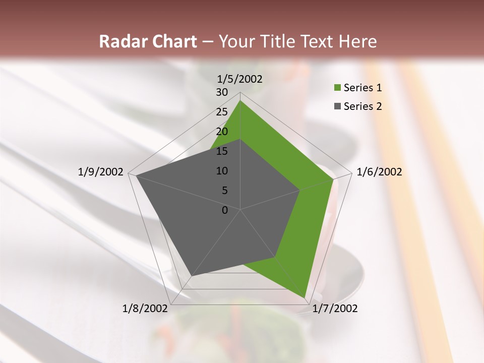A Row Of Sushi On A Table With Chopsticks PowerPoint Template