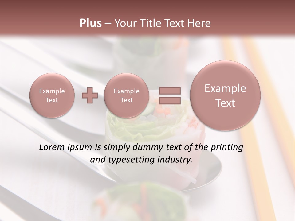 A Row Of Sushi On A Table With Chopsticks PowerPoint Template