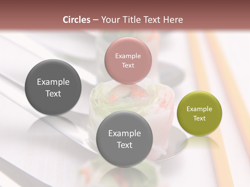 A Row Of Sushi On A Table With Chopsticks PowerPoint Template
