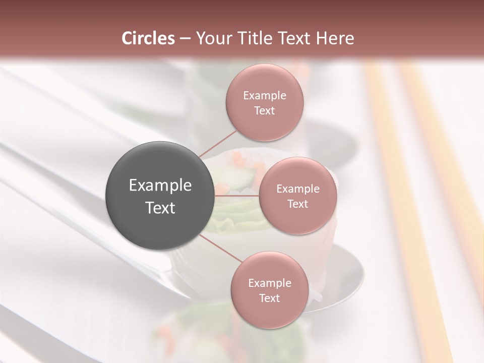 A Row Of Sushi On A Table With Chopsticks PowerPoint Template