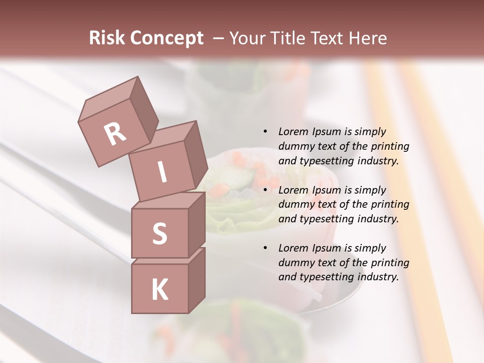 A Row Of Sushi On A Table With Chopsticks PowerPoint Template