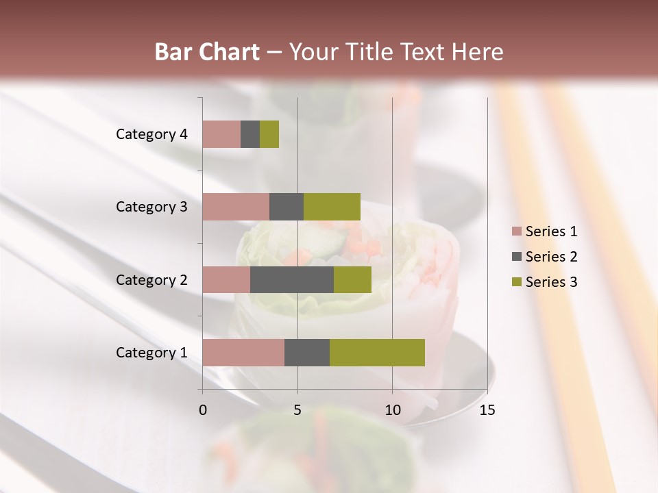 A Row Of Sushi On A Table With Chopsticks PowerPoint Template