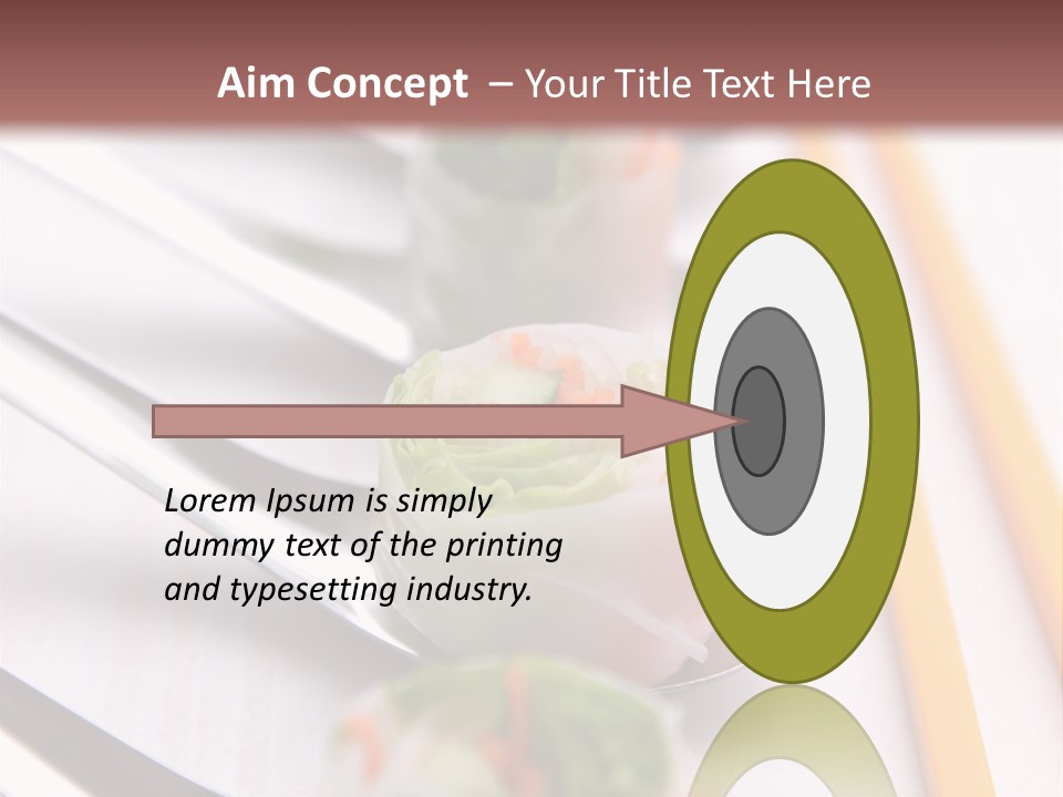 A Row Of Sushi On A Table With Chopsticks PowerPoint Template