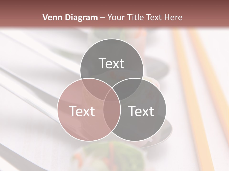 A Row Of Sushi On A Table With Chopsticks PowerPoint Template