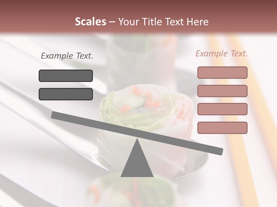 A Row Of Sushi On A Table With Chopsticks PowerPoint Template