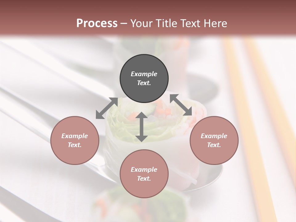 A Row Of Sushi On A Table With Chopsticks PowerPoint Template