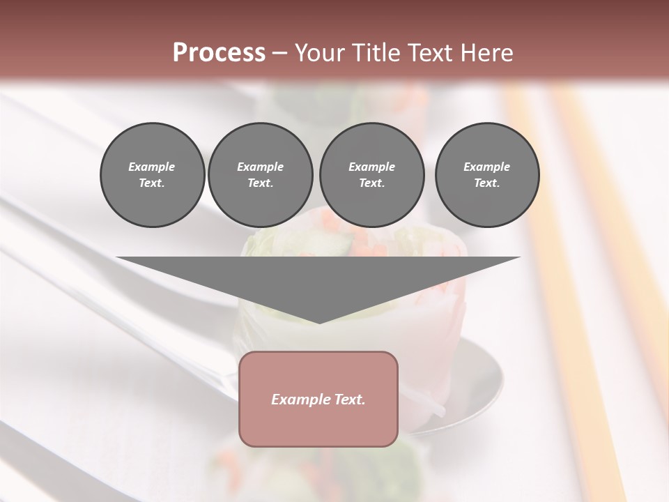 A Row Of Sushi On A Table With Chopsticks PowerPoint Template