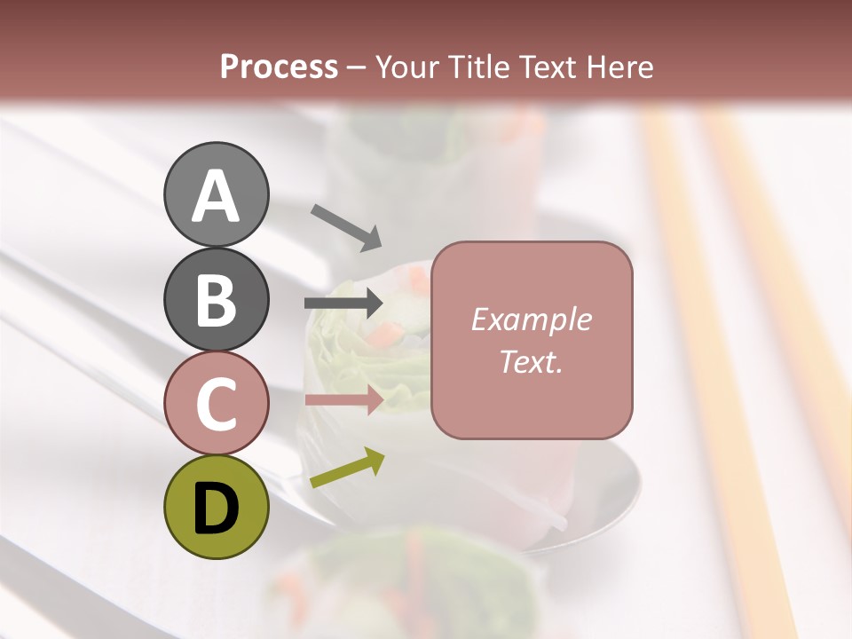A Row Of Sushi On A Table With Chopsticks PowerPoint Template
