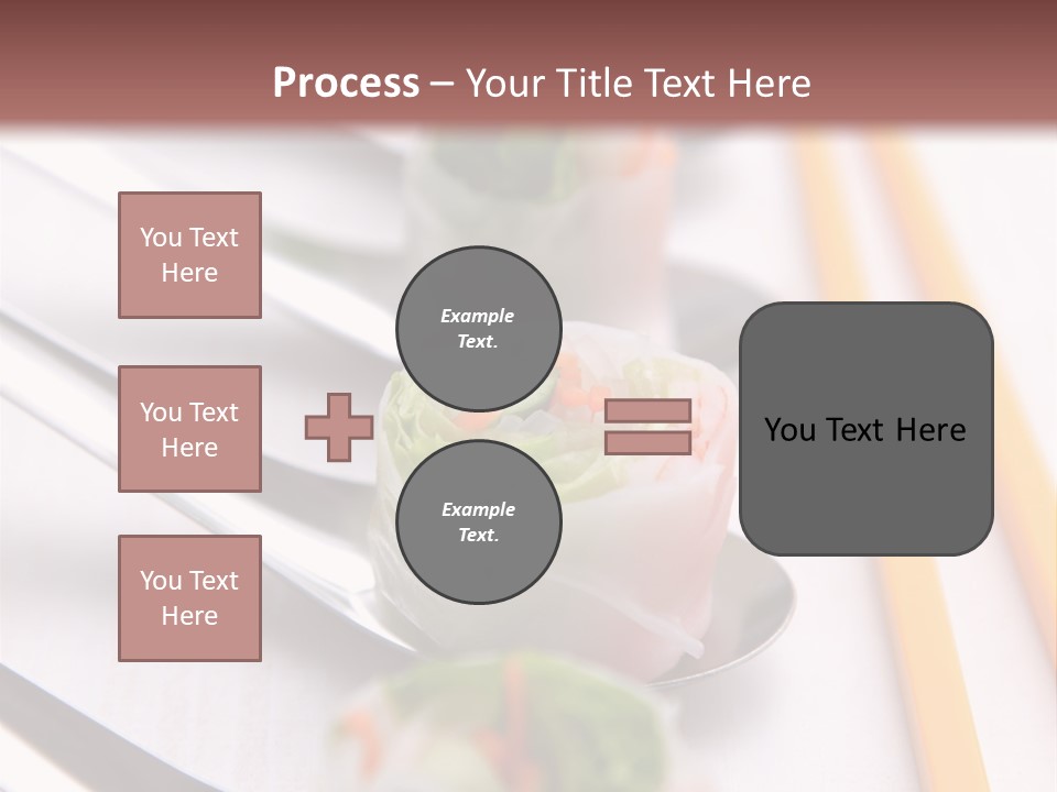 A Row Of Sushi On A Table With Chopsticks PowerPoint Template