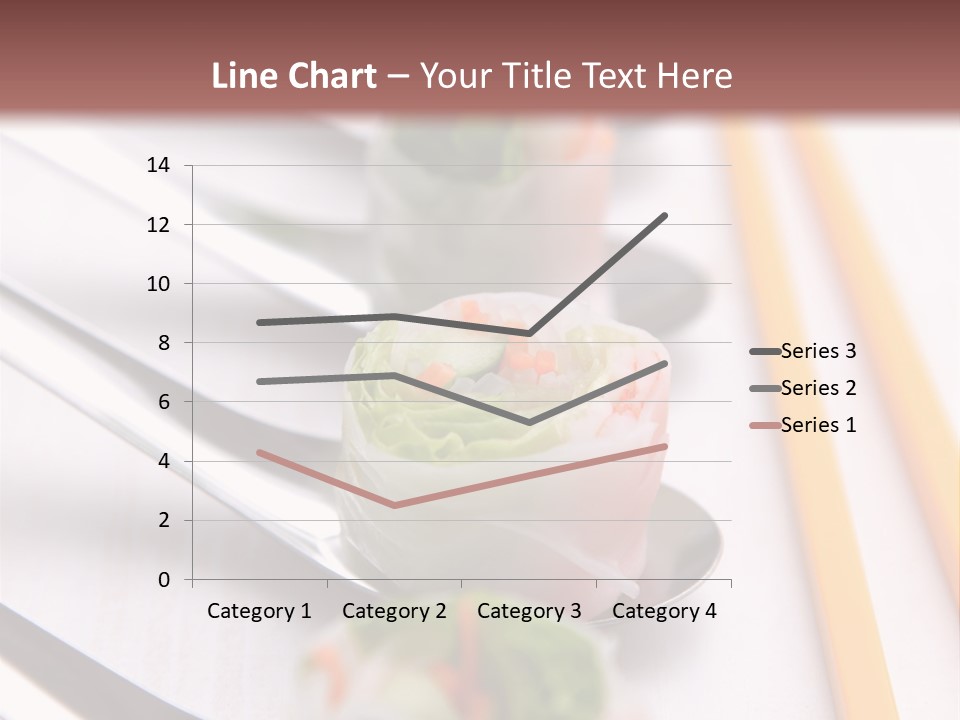 A Row Of Sushi On A Table With Chopsticks PowerPoint Template