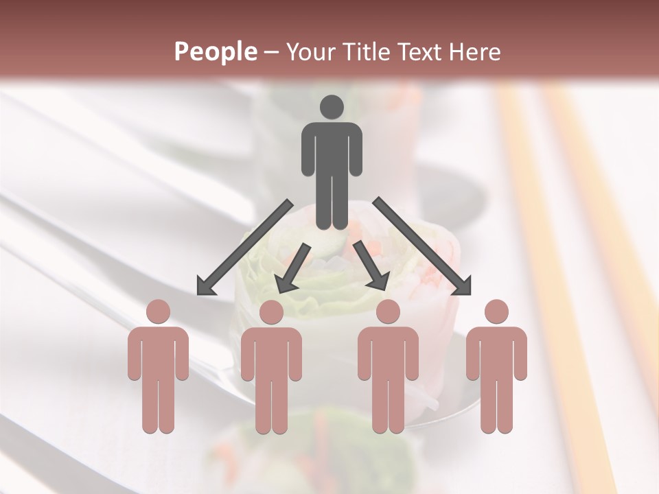 A Row Of Sushi On A Table With Chopsticks PowerPoint Template
