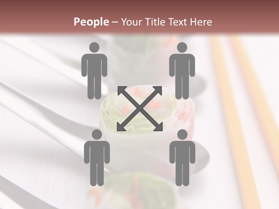 A Row Of Sushi On A Table With Chopsticks PowerPoint Template