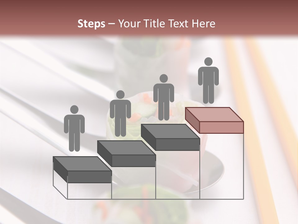 A Row Of Sushi On A Table With Chopsticks PowerPoint Template