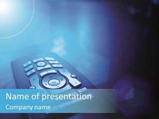 A Cell Phone Sitting On Top Of A Table PowerPoint Template