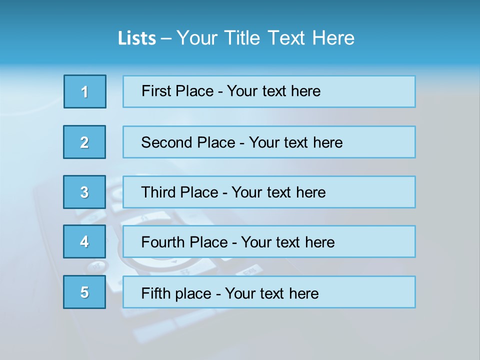 A Cell Phone Sitting On Top Of A Table PowerPoint Template