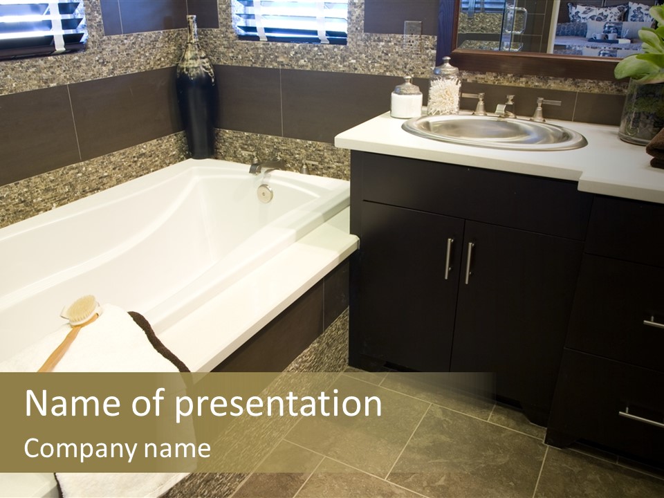 Home Inside Bathroom PowerPoint Template