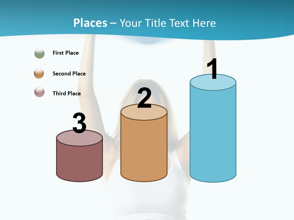 A Pregnant Woman Sitting On A Yoga Mat Holding A Blue Ball PowerPoint Template