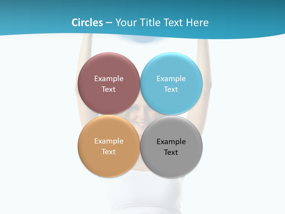 A Pregnant Woman Sitting On A Yoga Mat Holding A Blue Ball PowerPoint Template