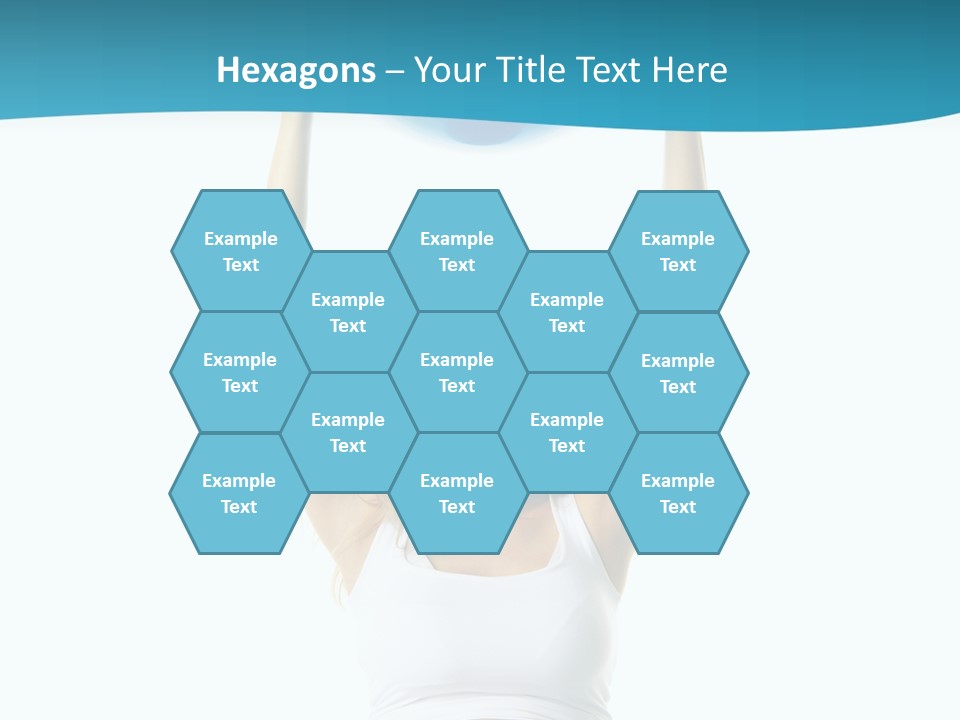 A Pregnant Woman Sitting On A Yoga Mat Holding A Blue Ball PowerPoint Template