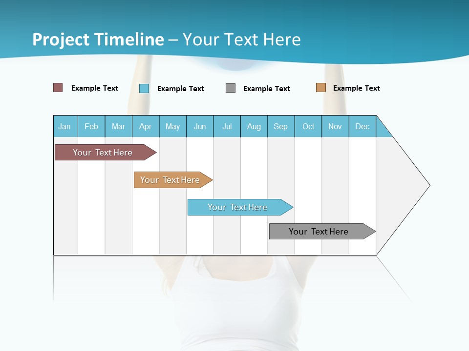 A Pregnant Woman Sitting On A Yoga Mat Holding A Blue Ball PowerPoint Template
