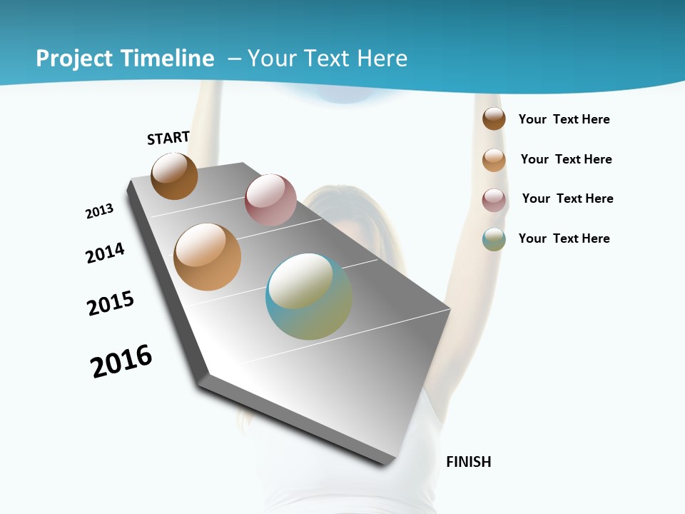 A Pregnant Woman Sitting On A Yoga Mat Holding A Blue Ball PowerPoint Template