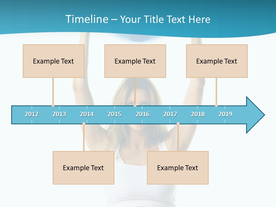 A Pregnant Woman Sitting On A Yoga Mat Holding A Blue Ball PowerPoint Template