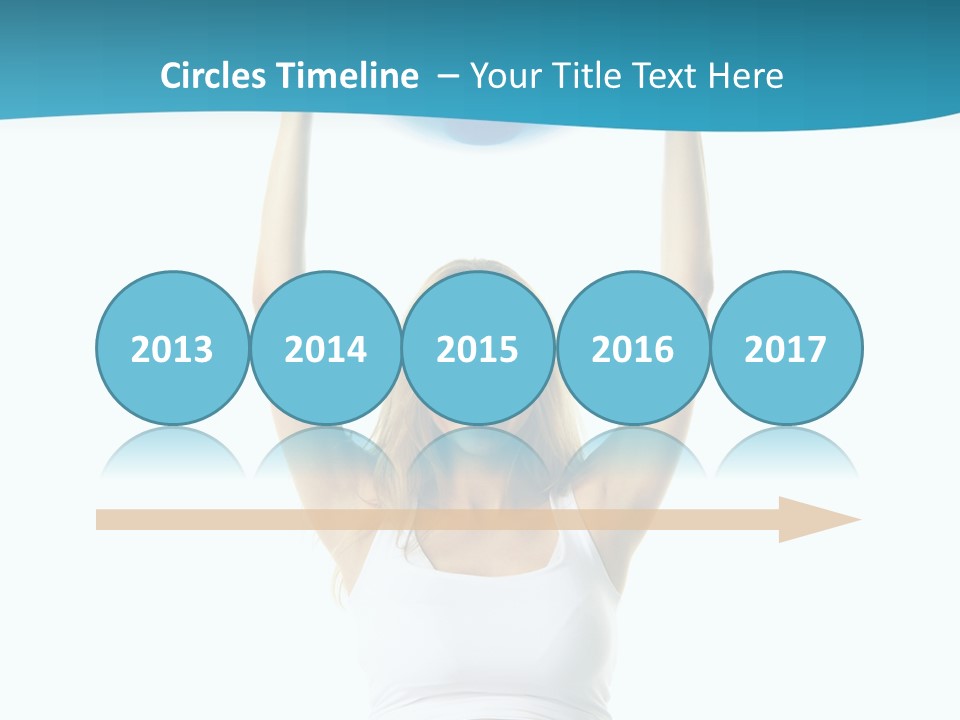 A Pregnant Woman Sitting On A Yoga Mat Holding A Blue Ball PowerPoint Template