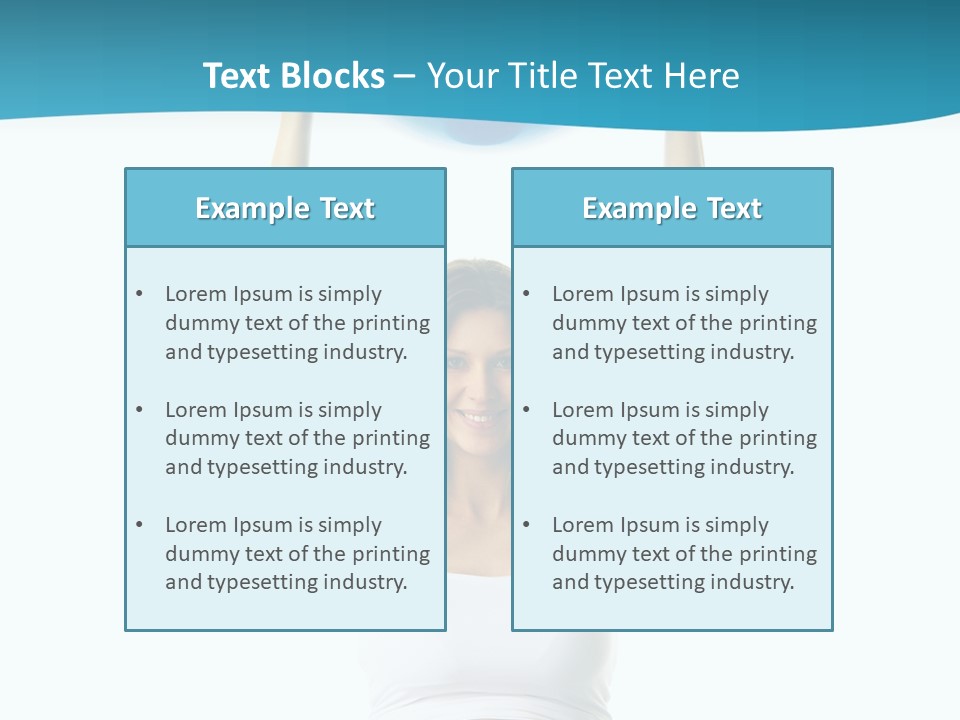 A Pregnant Woman Sitting On A Yoga Mat Holding A Blue Ball PowerPoint Template
