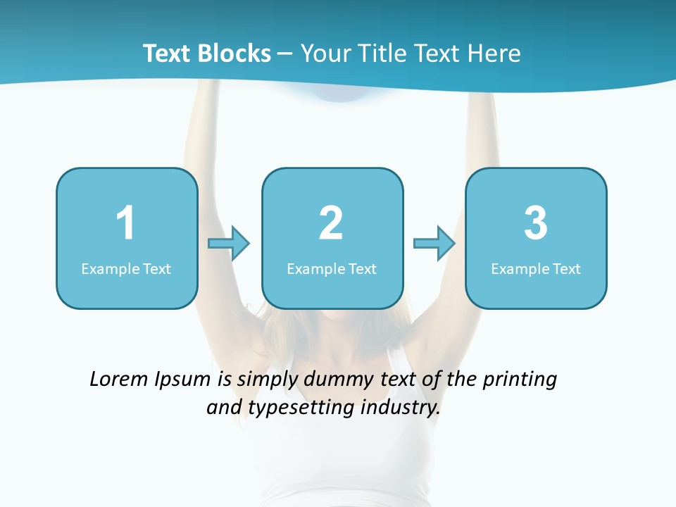 A Pregnant Woman Sitting On A Yoga Mat Holding A Blue Ball PowerPoint Template