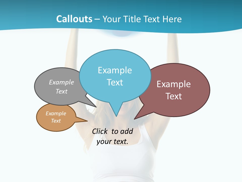 A Pregnant Woman Sitting On A Yoga Mat Holding A Blue Ball PowerPoint Template