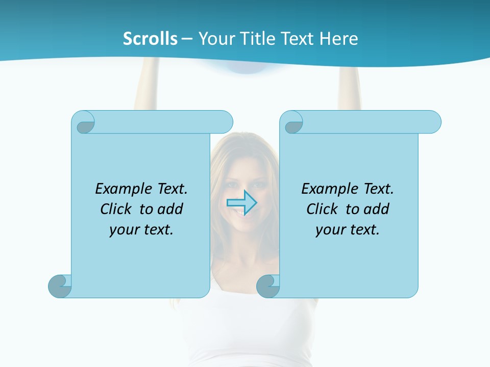 A Pregnant Woman Sitting On A Yoga Mat Holding A Blue Ball PowerPoint Template