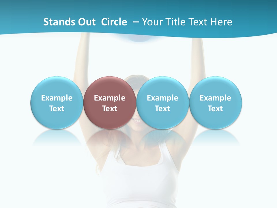 A Pregnant Woman Sitting On A Yoga Mat Holding A Blue Ball PowerPoint Template
