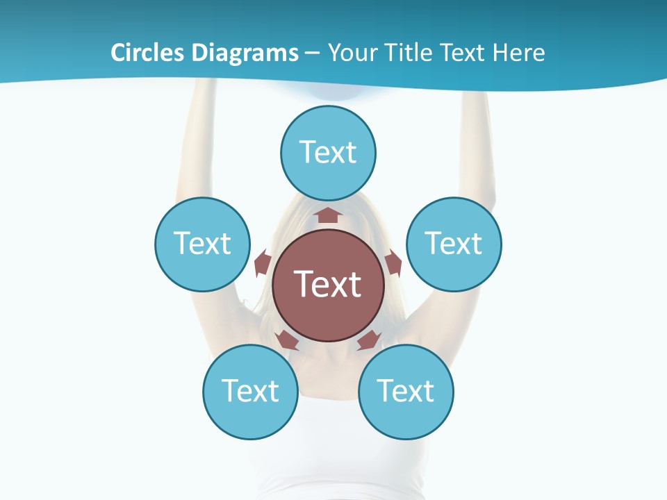 A Pregnant Woman Sitting On A Yoga Mat Holding A Blue Ball PowerPoint Template