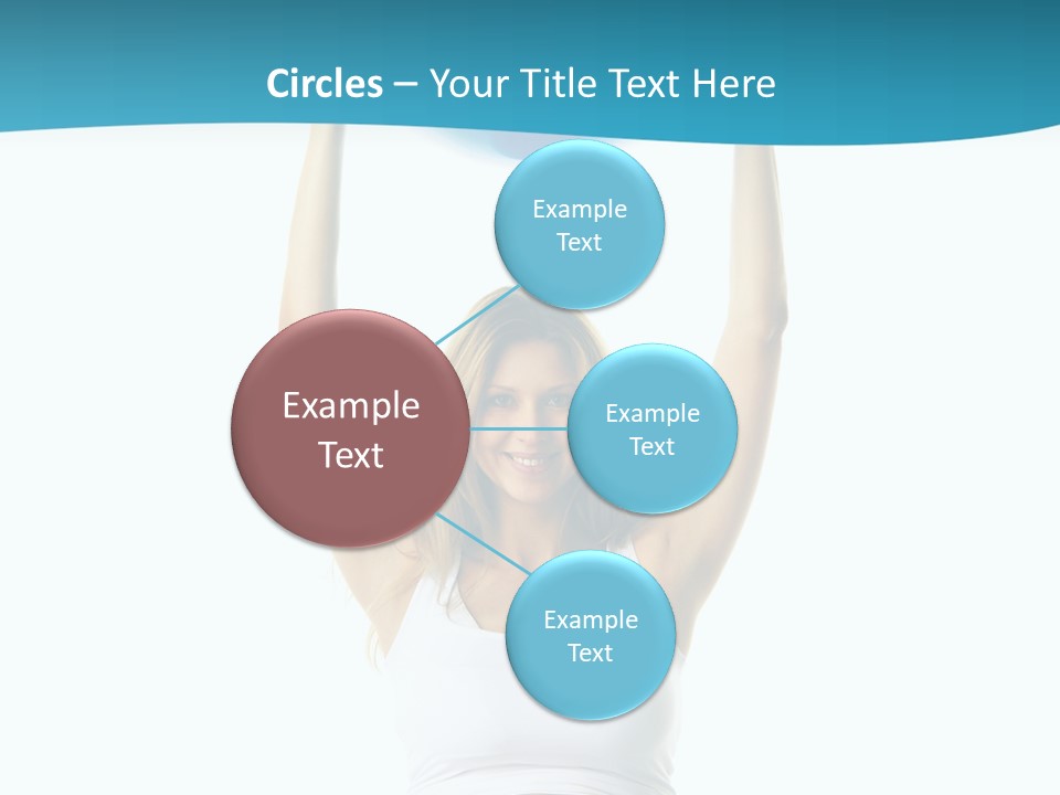 A Pregnant Woman Sitting On A Yoga Mat Holding A Blue Ball PowerPoint Template