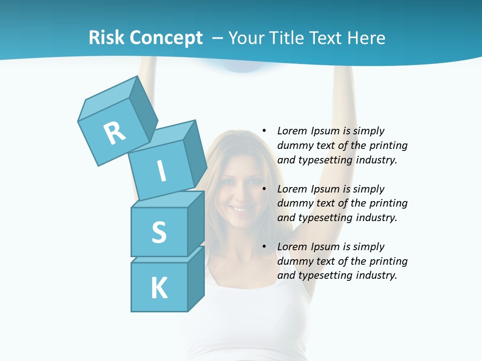 A Pregnant Woman Sitting On A Yoga Mat Holding A Blue Ball PowerPoint Template