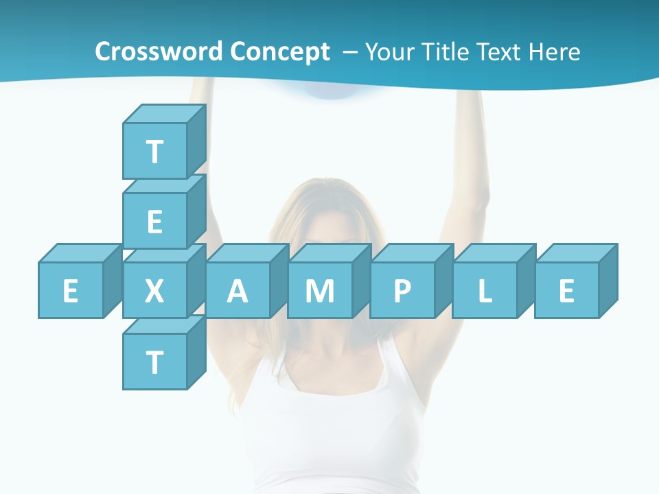 A Pregnant Woman Sitting On A Yoga Mat Holding A Blue Ball PowerPoint Template