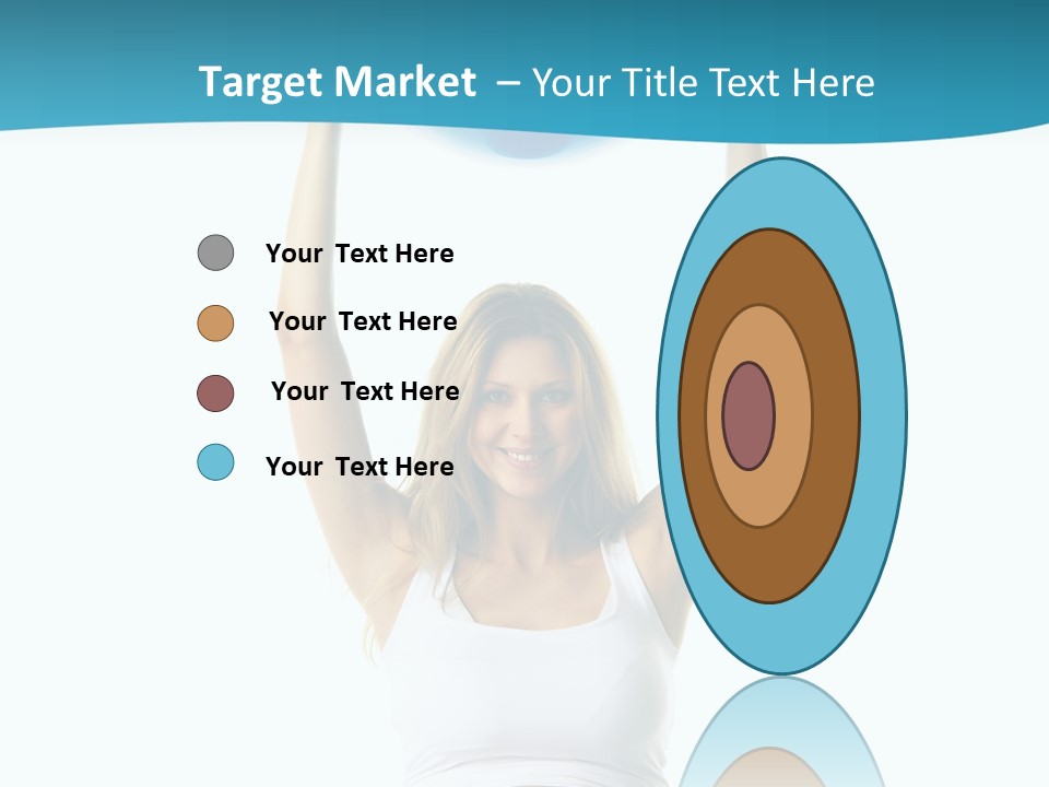 A Pregnant Woman Sitting On A Yoga Mat Holding A Blue Ball PowerPoint Template