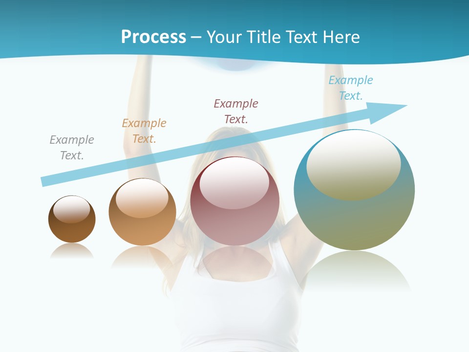 A Pregnant Woman Sitting On A Yoga Mat Holding A Blue Ball PowerPoint Template