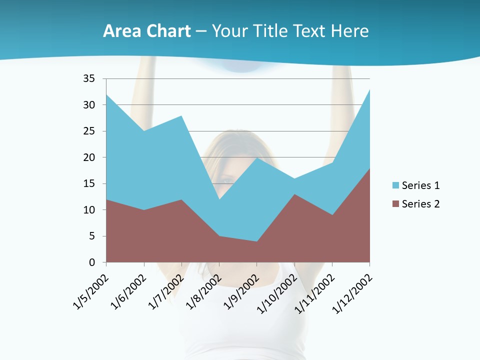 A Pregnant Woman Sitting On A Yoga Mat Holding A Blue Ball PowerPoint Template