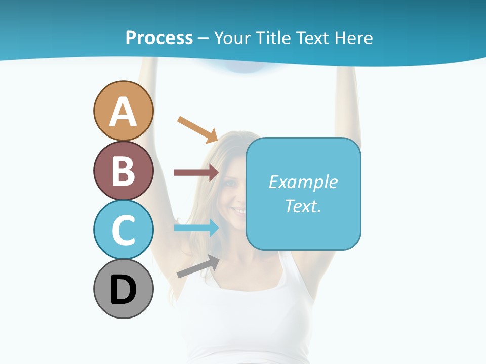 A Pregnant Woman Sitting On A Yoga Mat Holding A Blue Ball PowerPoint Template