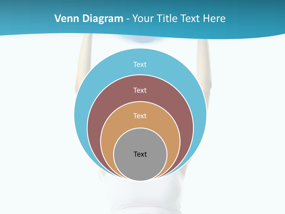 A Pregnant Woman Sitting On A Yoga Mat Holding A Blue Ball PowerPoint Template