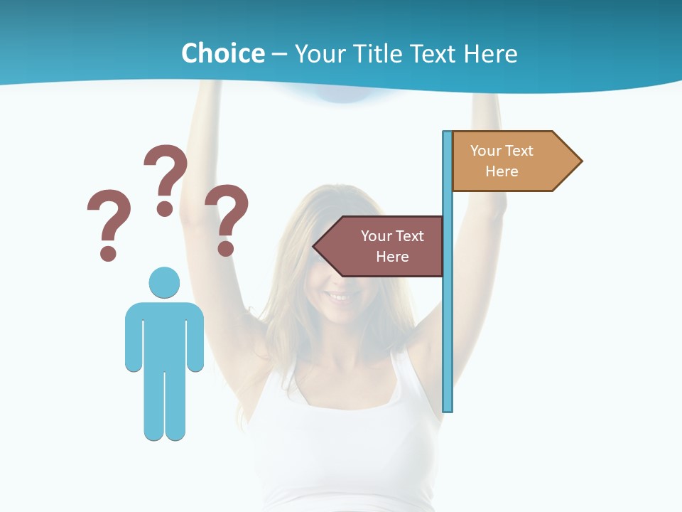 A Pregnant Woman Sitting On A Yoga Mat Holding A Blue Ball PowerPoint Template