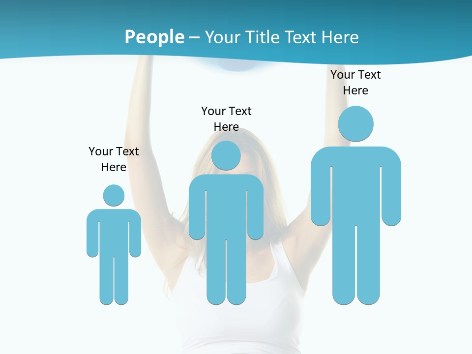 A Pregnant Woman Sitting On A Yoga Mat Holding A Blue Ball PowerPoint Template