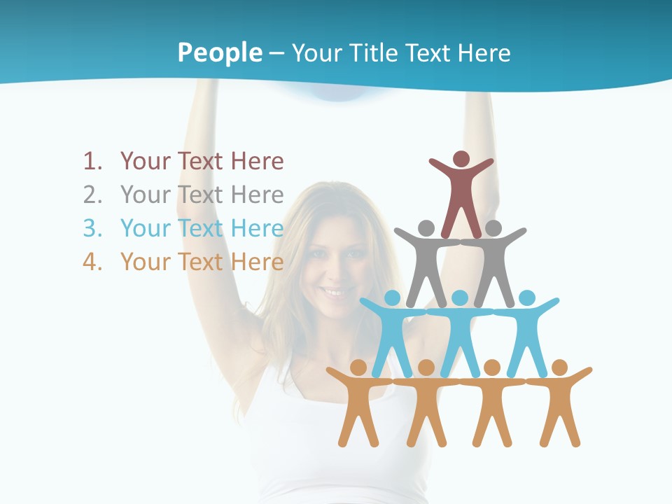 A Pregnant Woman Sitting On A Yoga Mat Holding A Blue Ball PowerPoint Template