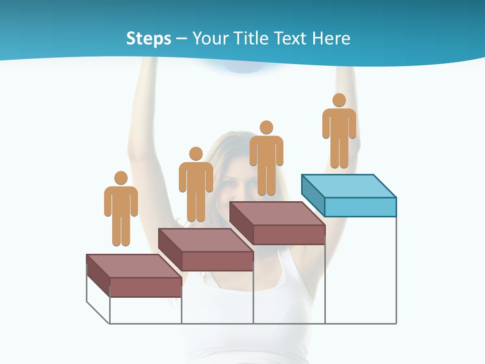 A Pregnant Woman Sitting On A Yoga Mat Holding A Blue Ball PowerPoint Template